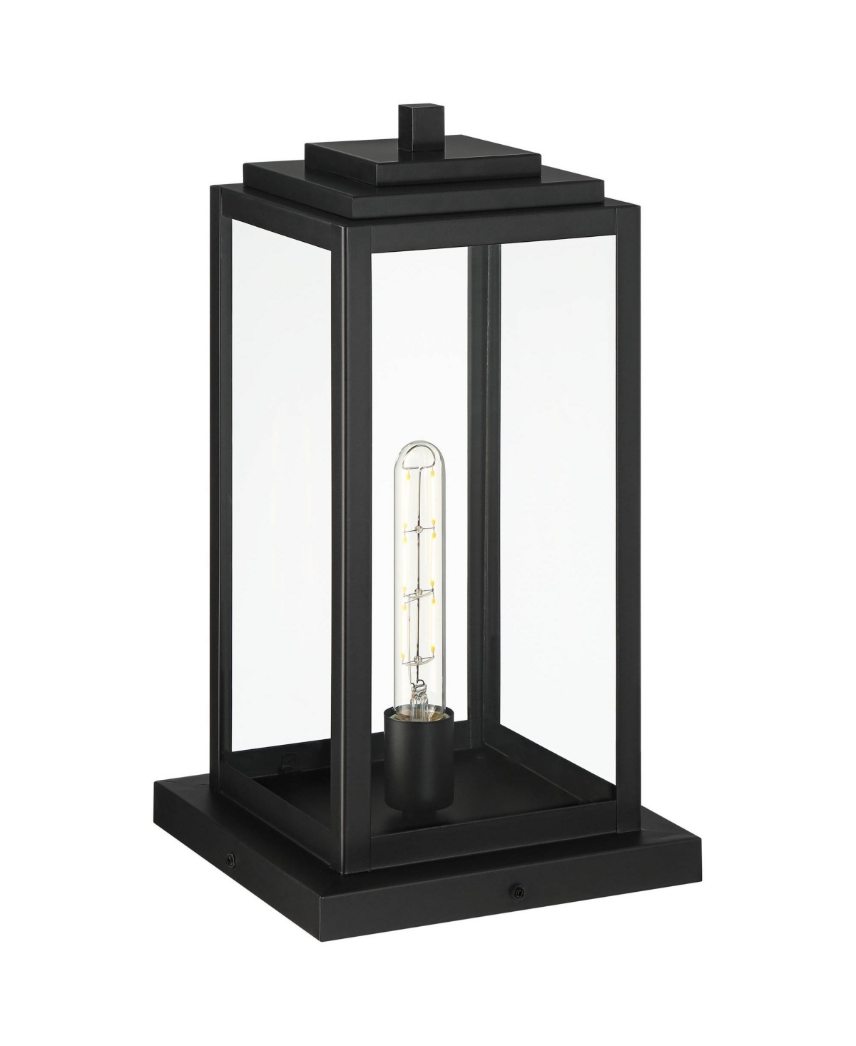 Titan Modern Outdoor Pier Mount Light MatteClear Glass Shade for Post Exterior Barn Deck House Porch Yard Patio Outside Garage Front Door