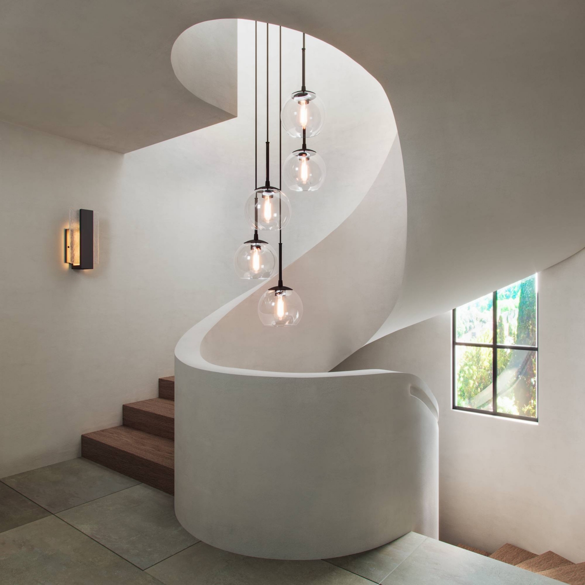 Cascadia Modern Wall Light SconceMetal Hardwired Fixture Led Piastra Art Glass Panel for Bedroom Bedside Bathroom Vanity Living Room Hallway