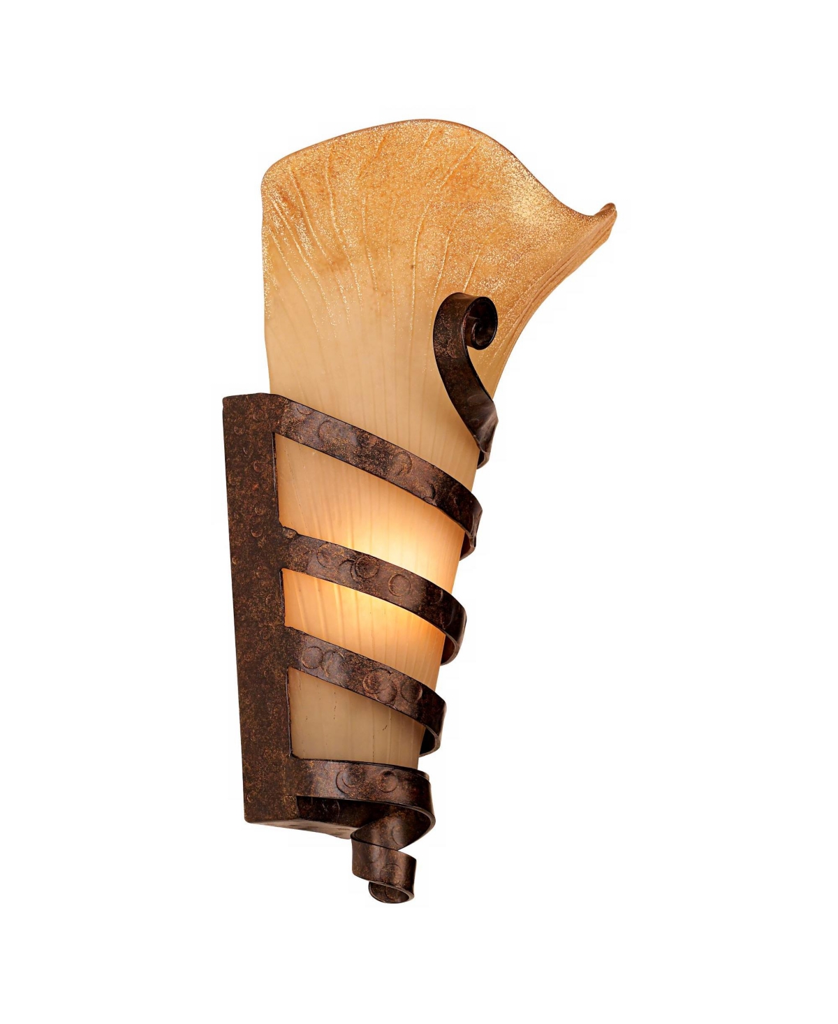 Solara Farmhouse Rustic Wall Light Sconces Set of 2 Rust Hardwired 10