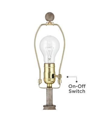 Lynn Country Cottage Buffet Table Lamps 26 3/4" High Set of 2 Beige Wood Oatmeal Drum Shade for Bedroom Living Room Bedside Nightstand