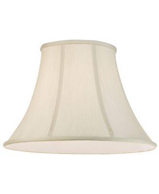 Imperial Shade Creme Large Bell Lamp Shade 9" Top x 18" Bottom x 13" Slant x 12.5" High (Spider) Replacement with Harp and Finial