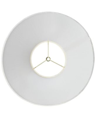 6 1/2" Top x 15" Bottom x 10 1/2" High x 11" Slant Lamp Shade Replacement Medium White Pleated Spider Harp Finial