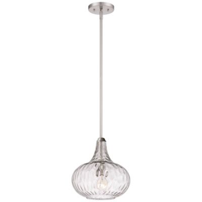 Cora Modern Clear Textured Glass Mini Pendant Light