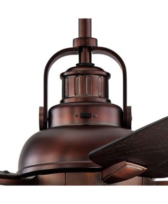 60" Wind and Sea Indoor Outdoor Ceiling Fan 5 Blade LED Light Remote Control Oil Rubbed Bronze Finish Bedroom