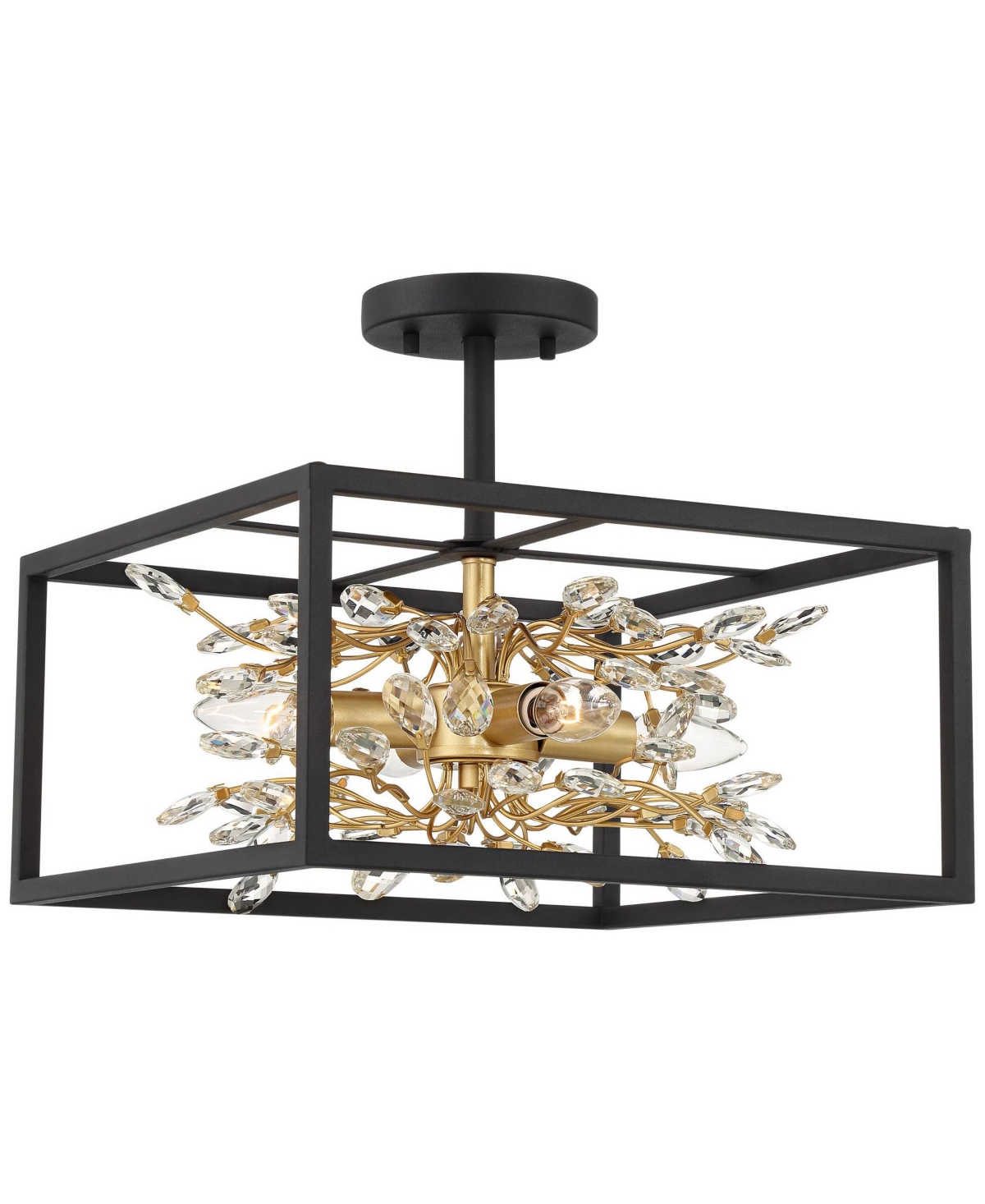 Possini Euro Design Carrine Modern Ceiling Light Semi Flush-Mount Fixture 14 1/4