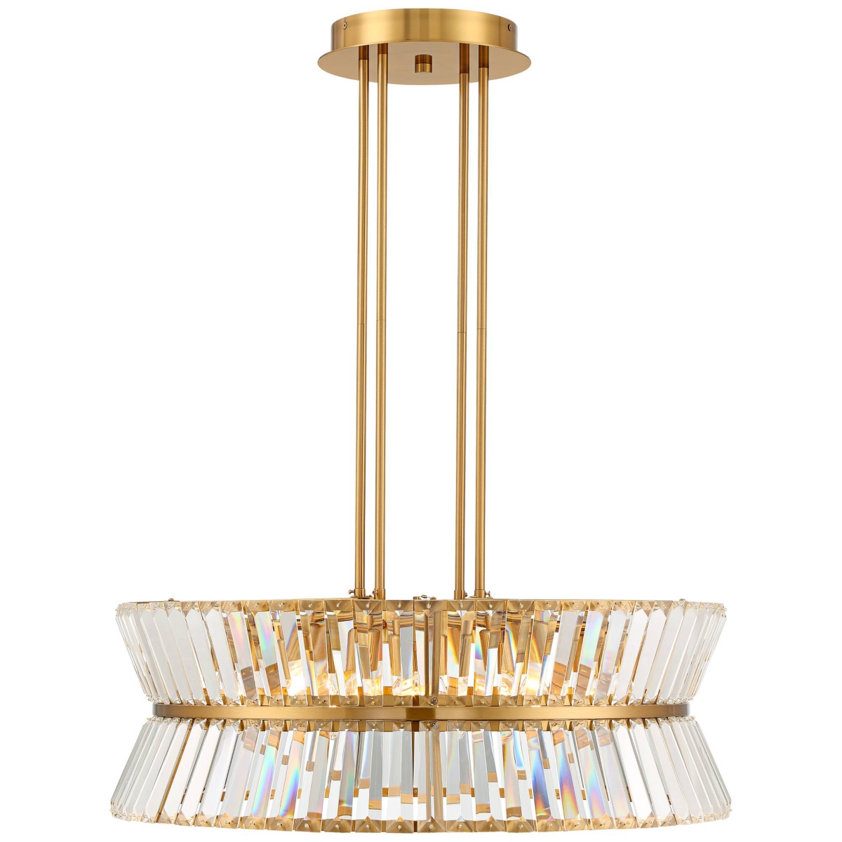 Vienna Full Spectrum Melwick SoftChandelier Lighting Wide Modern Crystal Hourglass Shade 12-Light Fixture for Dining Room House Home Foyer K