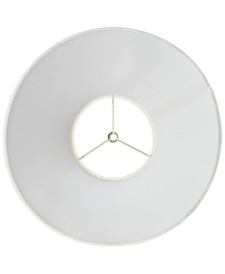 Set of 2 White Pleated Medium Empire Lamp Shades 6.5" Top x 15" Bottom x 11" High (Spider) Replacement with Harp and Finial