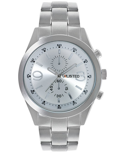 Unlisted Men's Silver-Tone Bracelet Watch 47mm 10024672