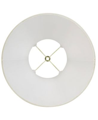 Imperial Shade Set of 2 Creme Medium Bell Lamp Shades 7" Top x 14" Bottom x 11" High Replacement with Harp and Finial