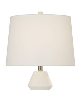 Velas 26" High Gourd Modern Coastal Table Lamps Set of 2 White Finish Living Room Bedroom Bedside Nightstand House