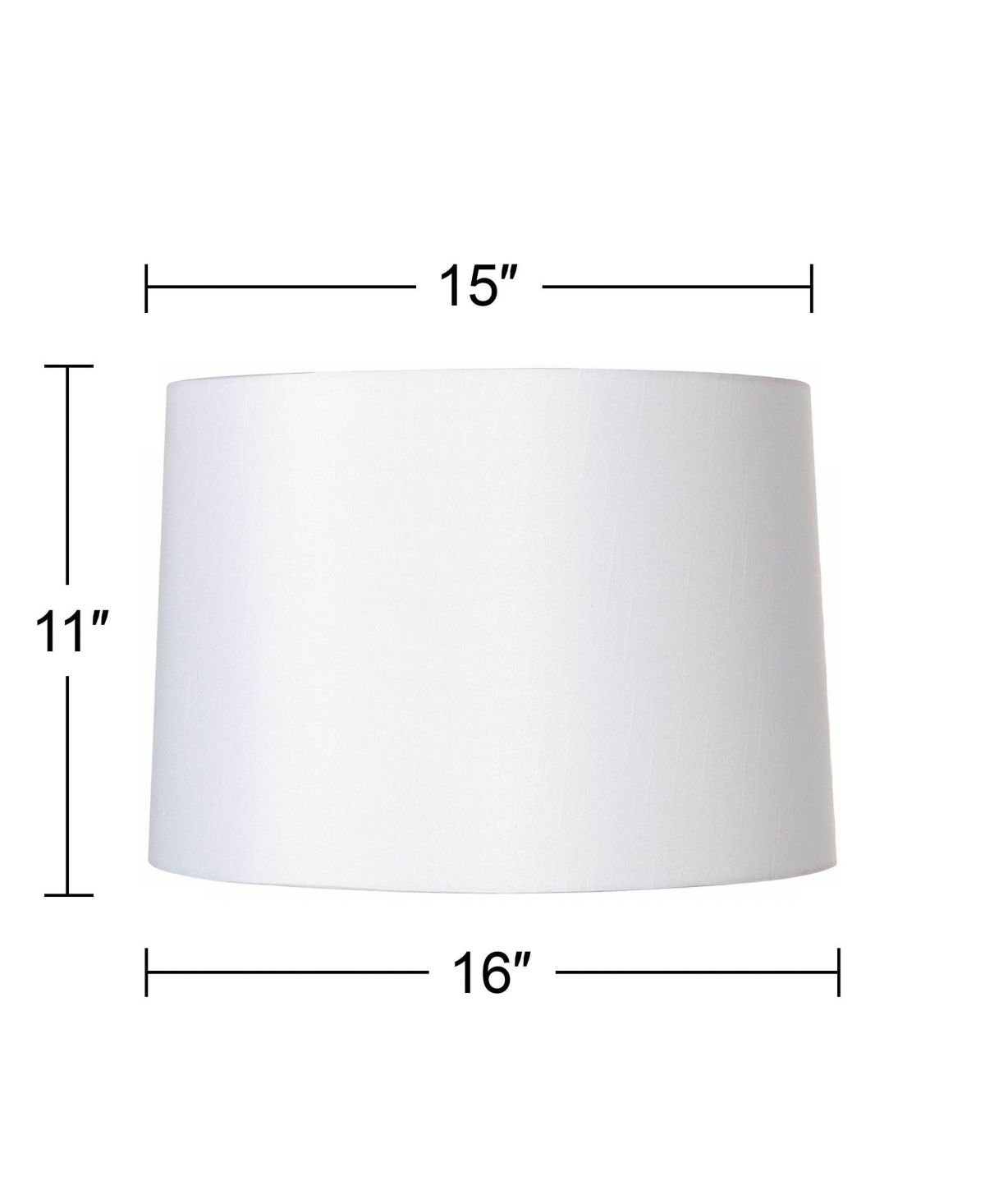 Fabric Medium Hardback Lamp Shade Top x Bottom x High (Spider) Replacement with Harp and Finial - Springcrest - White