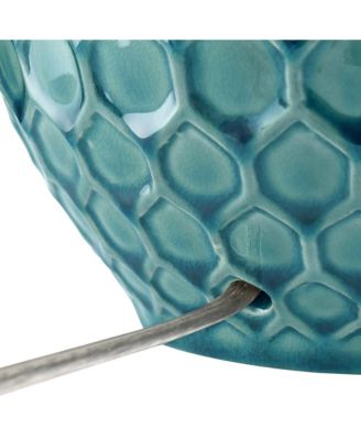 Kate Table Lamp 24 3/4" High Ceramic Green Oatmeal Drum Shade for Bedroom Living Room Bedside Nightstand Office Kids Family House Home