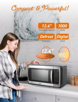 Stainless Steel 1.1 Cu Ft Microwave with 10 Power Levels