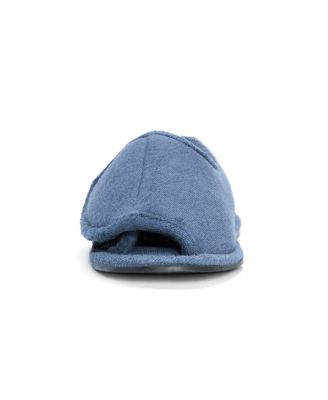 Men's Terry Open Toe Velcro Slippers