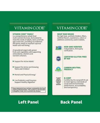 Garden of Life Vitamin Code, Family Formula 120 Caps