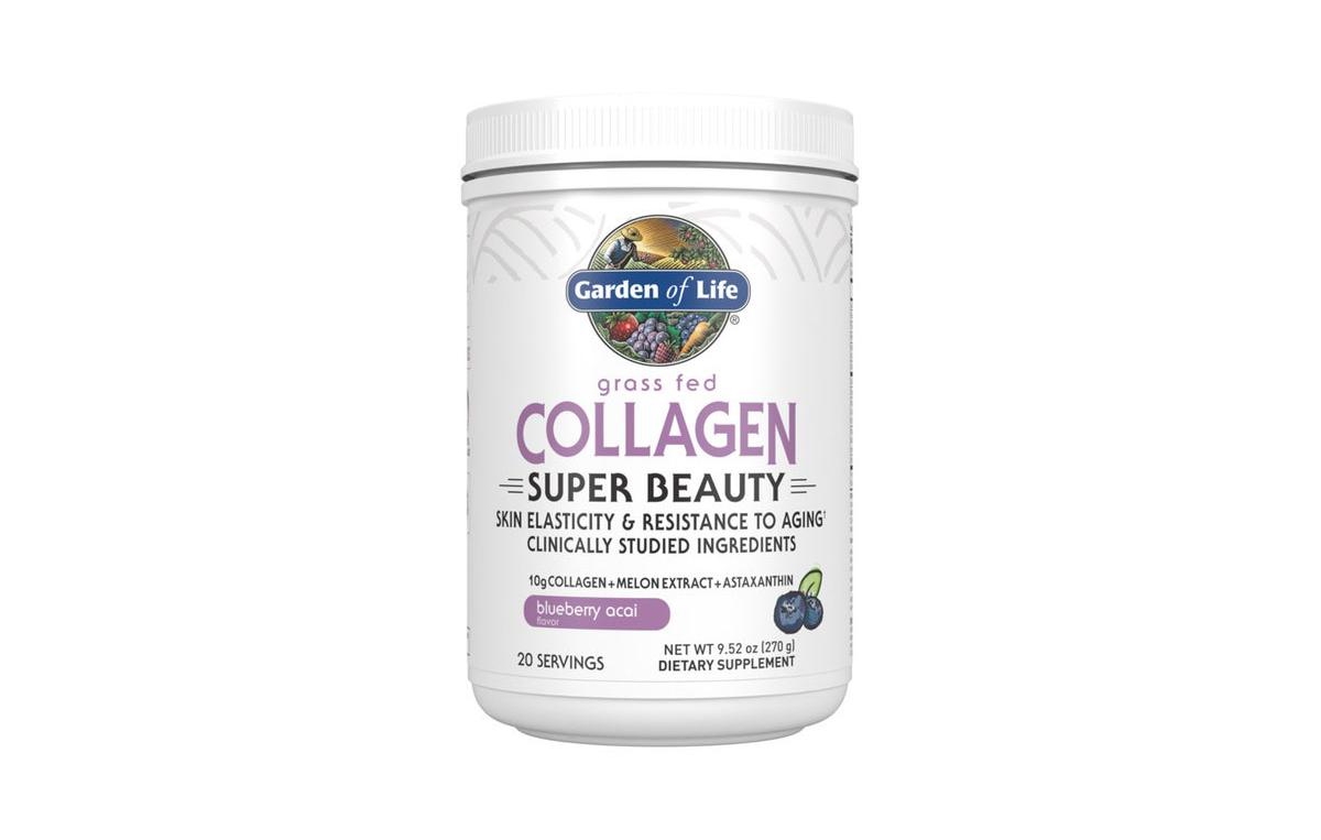 Garden of Life Collagen Super Beauty Powder, Blueberry Acai, 270 Grams Powder