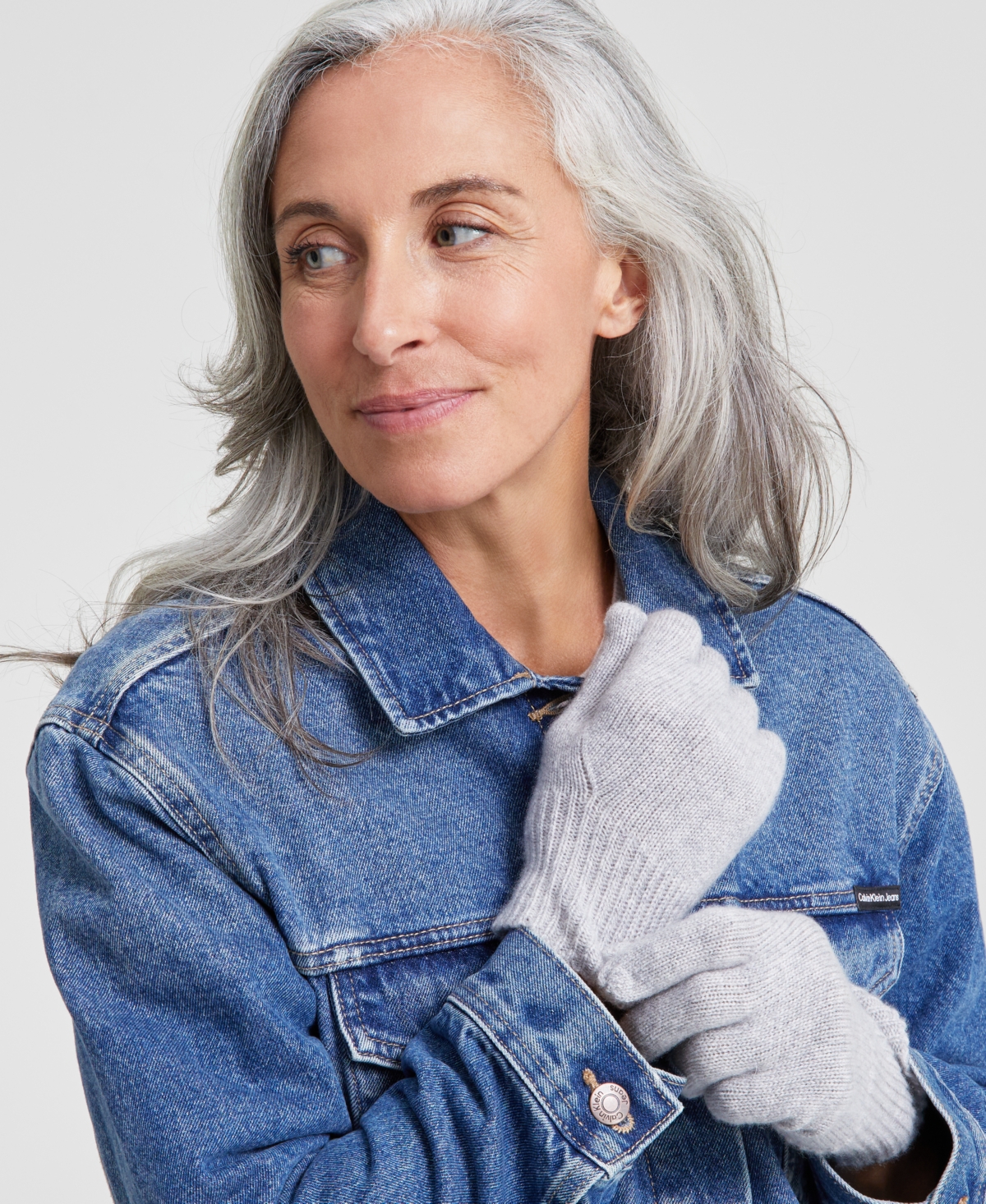 Charter Club Cashmere Gloves, Created For Macy's In Ice Grey