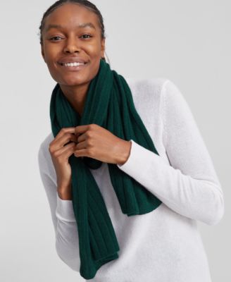 Ribbed 100% Cashmere Scarf