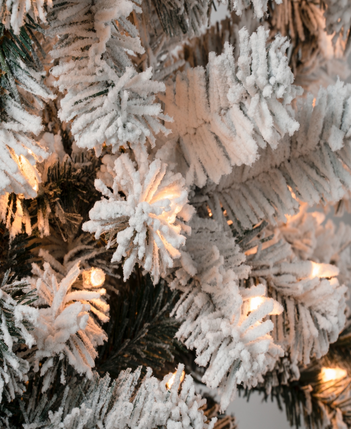 National Tree Company First Traditions Acacia Pencil Slim Flocked Tree 4.5 Ft In Green