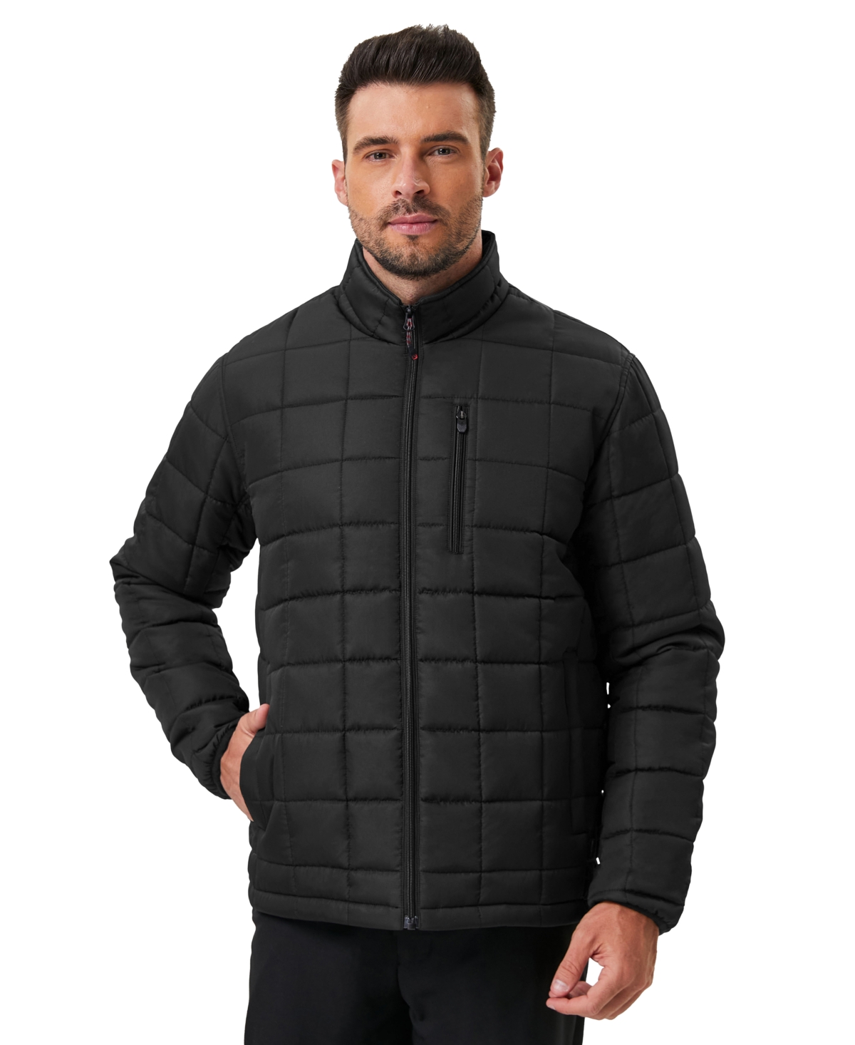 Men's Quilted Box Jacket - Dark Forest