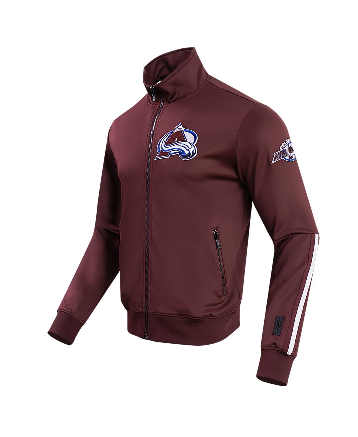Pro Standard Men's Burgundy Colorado Avalanche Classic Chenille Full-zip Track Jacket In Burgundy
