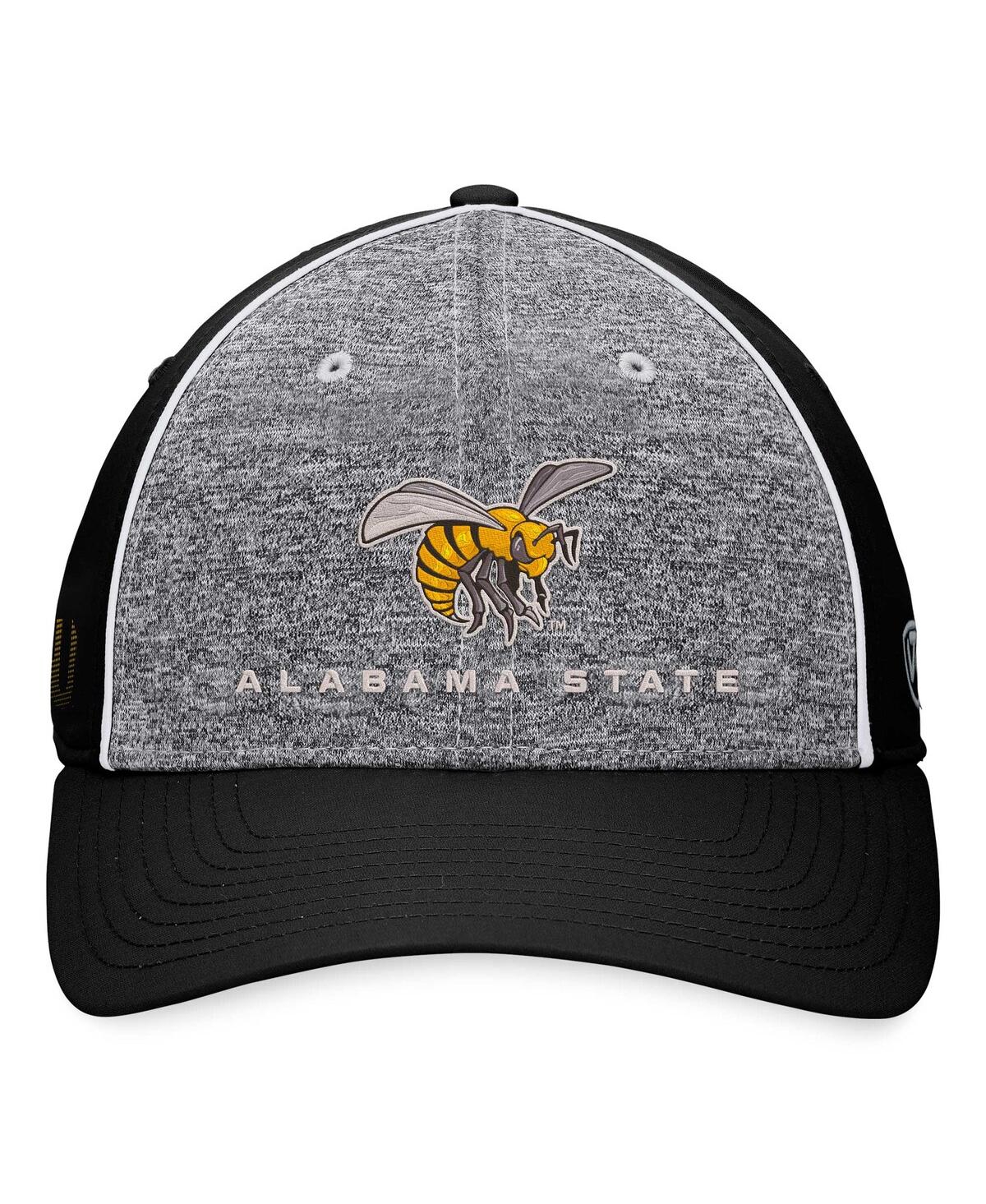 Top Of The World Men's Heather Gray Alabama State Hornets Nimble Adjustable Hat In Heather Gray,black
