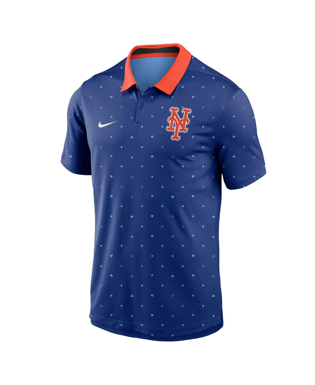 Nike Men'sNew York Mets Legacy Icon Vapor Performance Polo - Royal, Orange