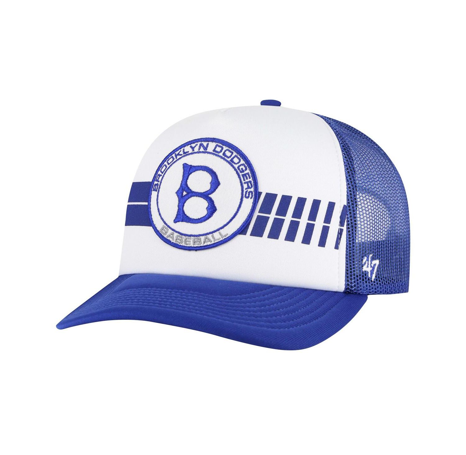 Men's White/Royal Brooklyn Dodgers Cooperstown Collection Pack Express Trucker Adjustable Hat