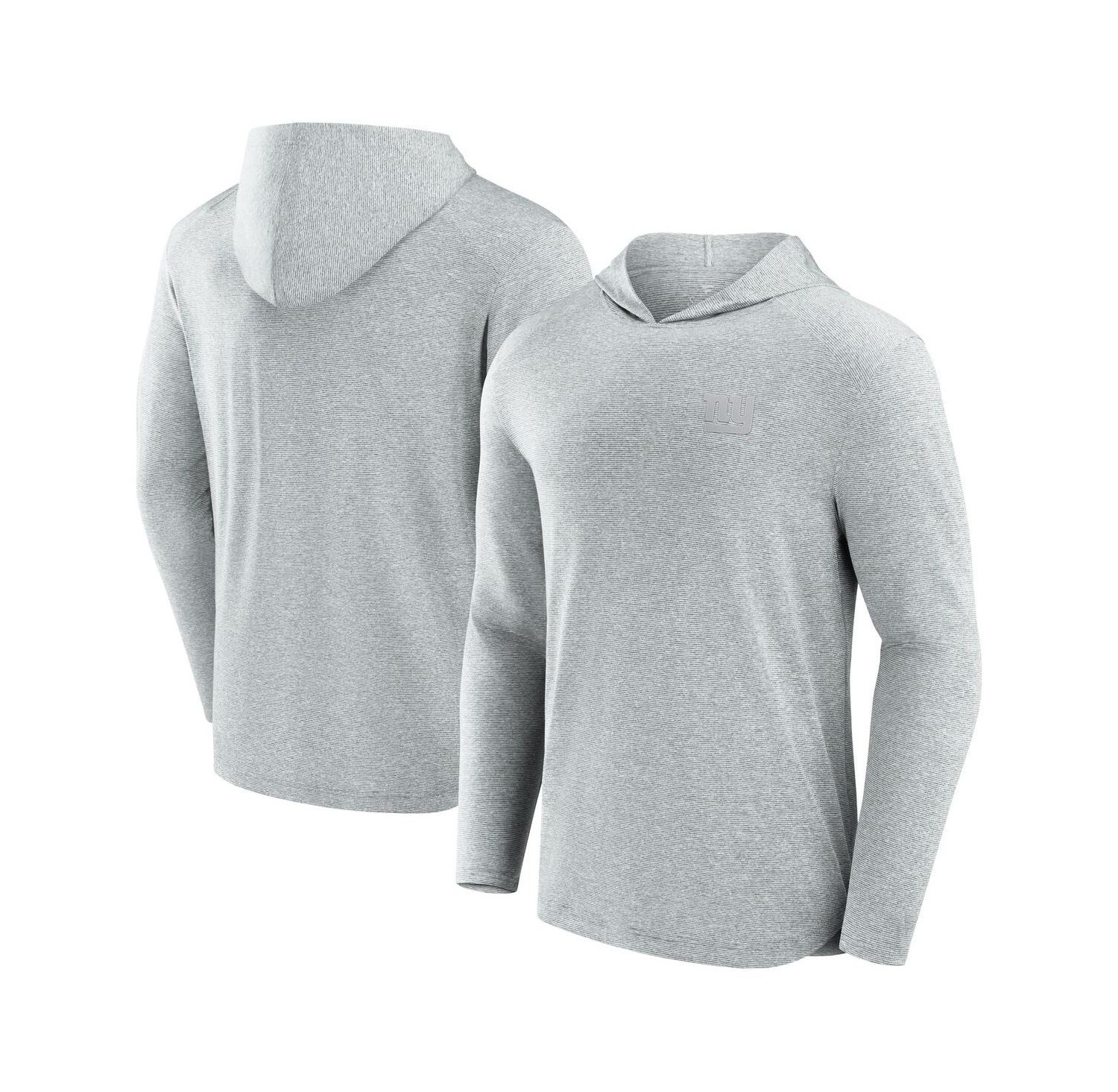 Men's Gray New York Giants Front Office Tech Lightweight Hoodie T-Shirt