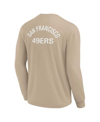 Men's and Women's Khaki San Francisco 49ers Elements Super Soft Long Sleeve T-Shirt