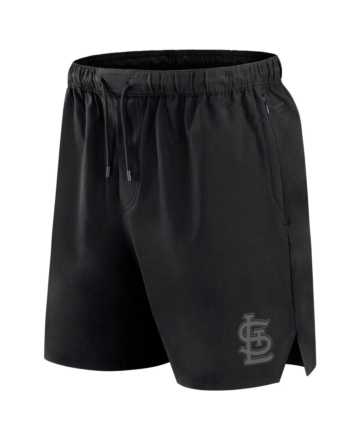 Fanatics Signature Men's Black St. Louis Cardinals Front Office Woven Shorts In Black