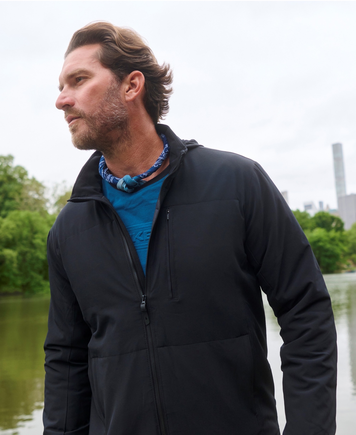 Hawke & Co. Men's Never End Stretch Hooded Jacket
