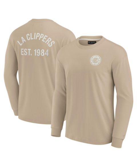 Футболка Fanatics Signature Khaki LA Clippers Elements Super Soft Long Sleeve