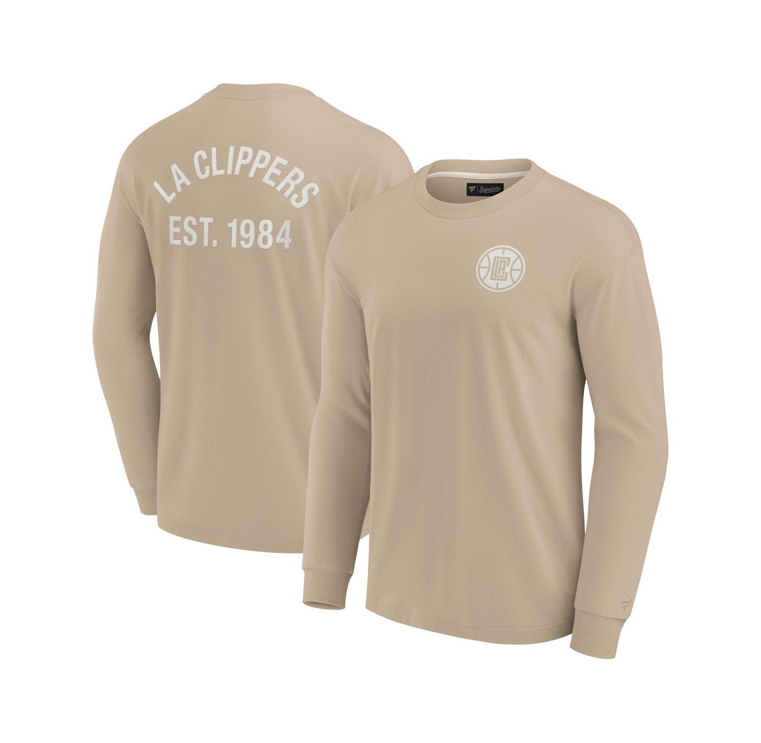 Men's and Women's Khaki LA Clippers Elements Super Soft Long Sleeve T-Shirt