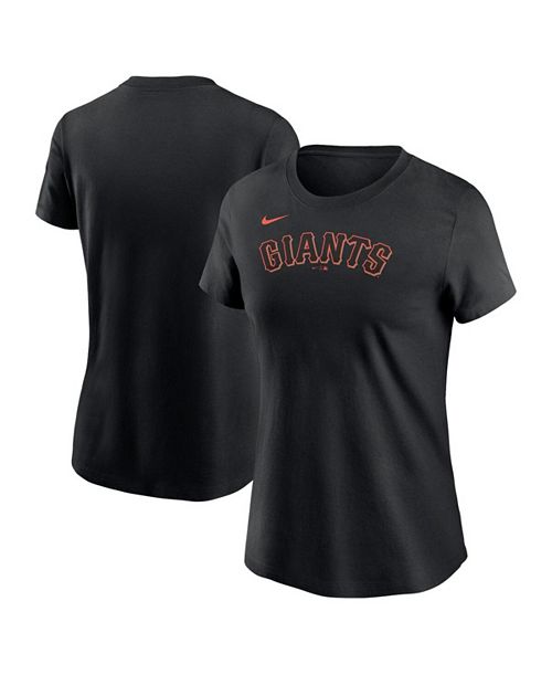 alfani Nike Women's Black San Francisco Giants Wordmark T-Shirt Sports Fan Shop
