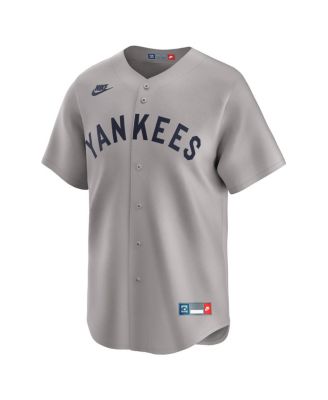 Men's Babe Ruth Gray New York Yankees Throwback Cooperstown Collection Limited Jersey