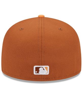 Men's Brown/Orange Atlanta Braves Spring Color Basic Two-Tone 59FIFTY Fitted Hat