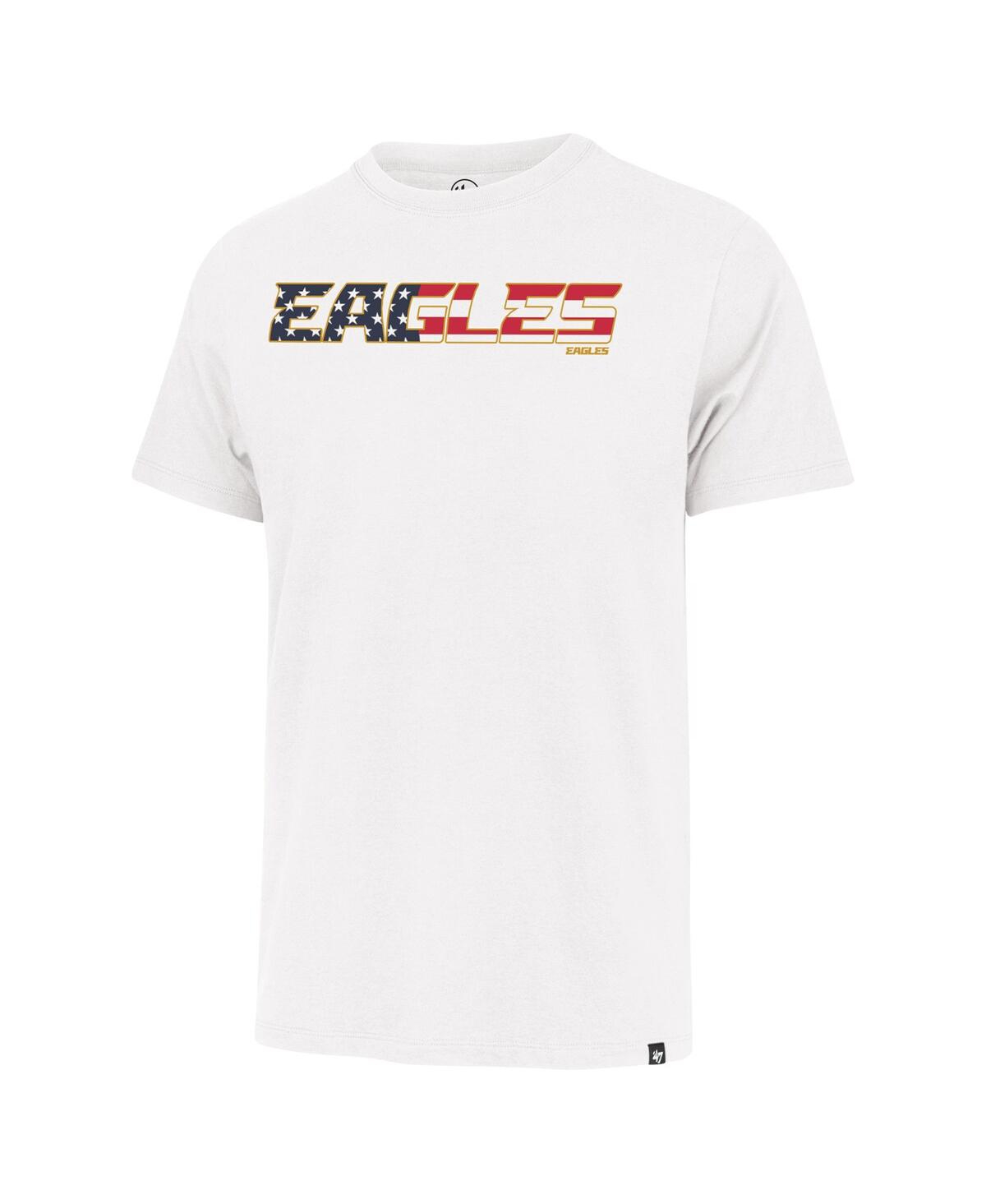 47 BRAND MEN'S WHITE PHILADELPHIA EAGLES FLAG SCRIPT FRANKLIN T-SHIRT 