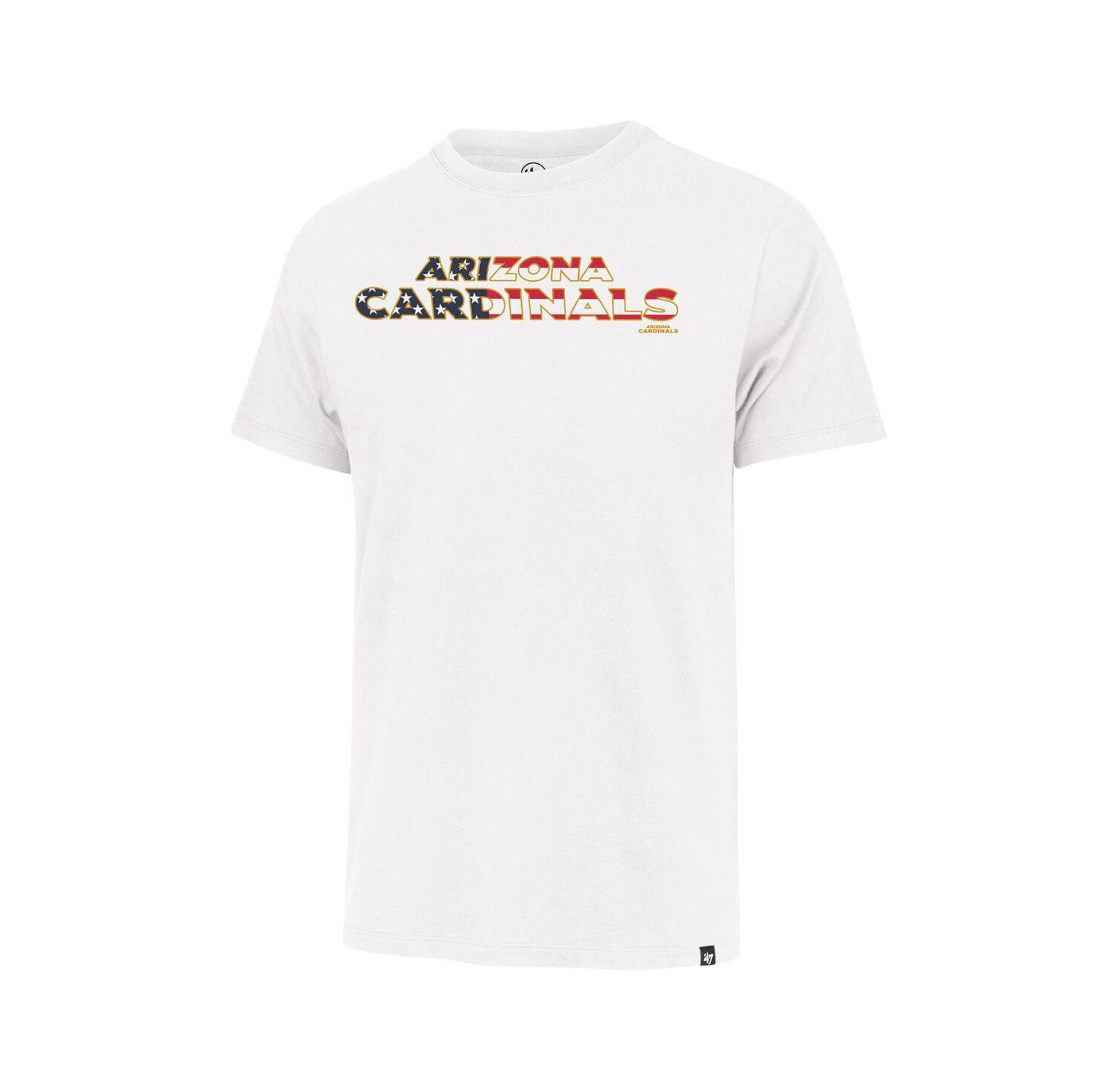 Men's White Arizona Cardinals Flag Script Franklin T-Shirt
