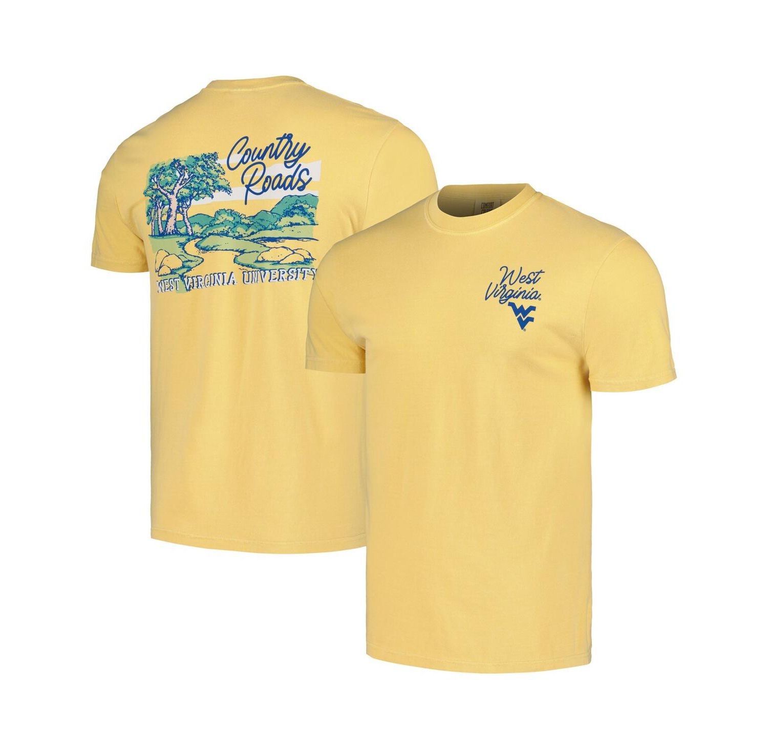 Men's and Women's Gold West Virginia Mountaineers Hyper Local Country Roads T-Shirt