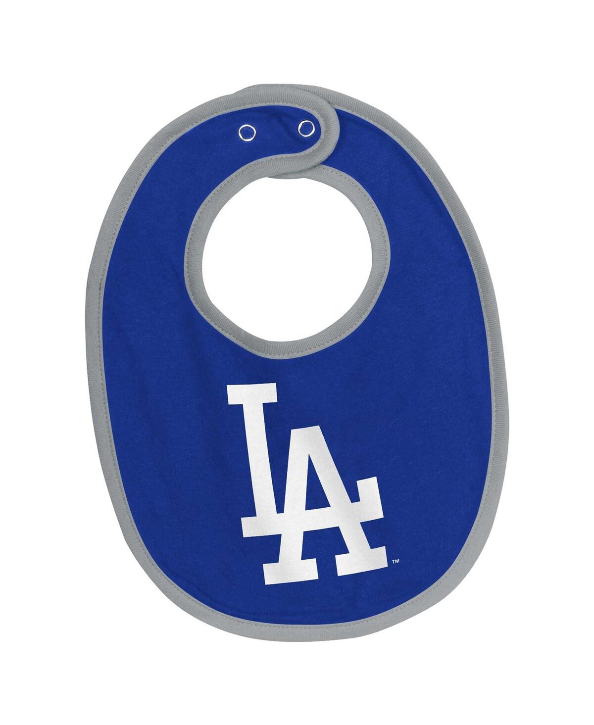 Outerstuff Baby Boys and GirlsLos Angeles Dodgers Base Hitter Bodysuit, Bib Bootie Set - White