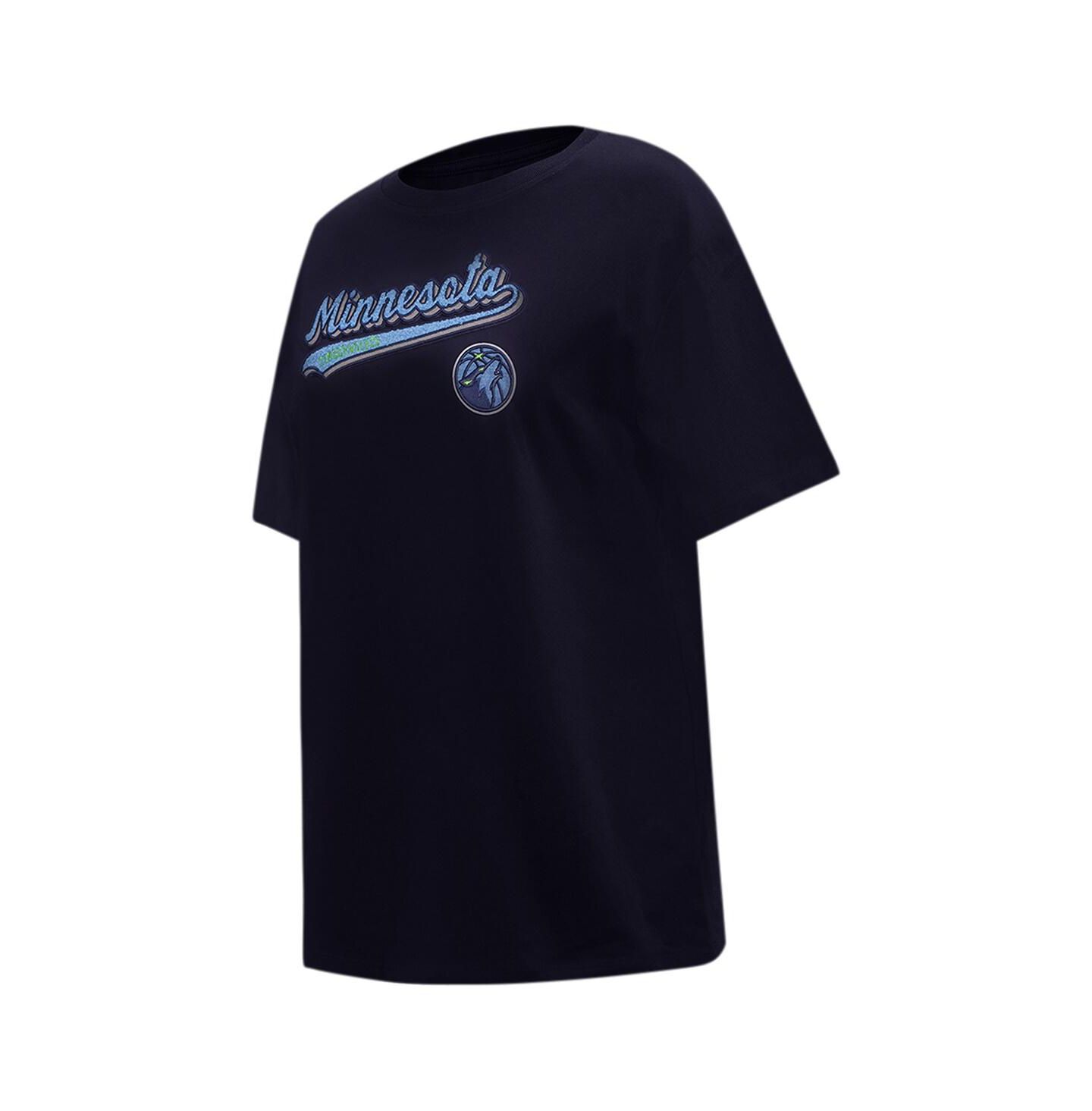 Женская футболка Pro Standard Navy Minnesota Timberwolves Script Boyfriend — фото 4