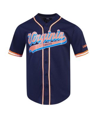 Men's Navy Virginia Cavaliers Mesh Full-Button Replica Baseball Jersey