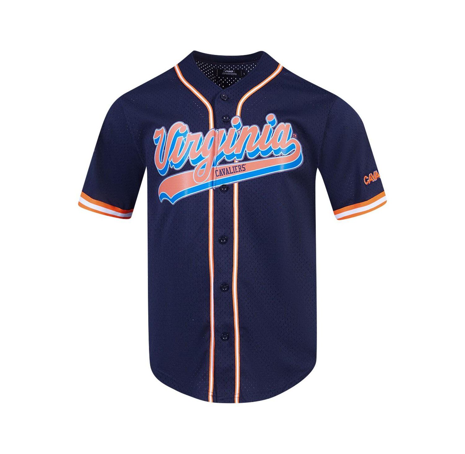 Men's Navy Virginia Cavaliers Mesh Full-Button Replica Baseball Jersey