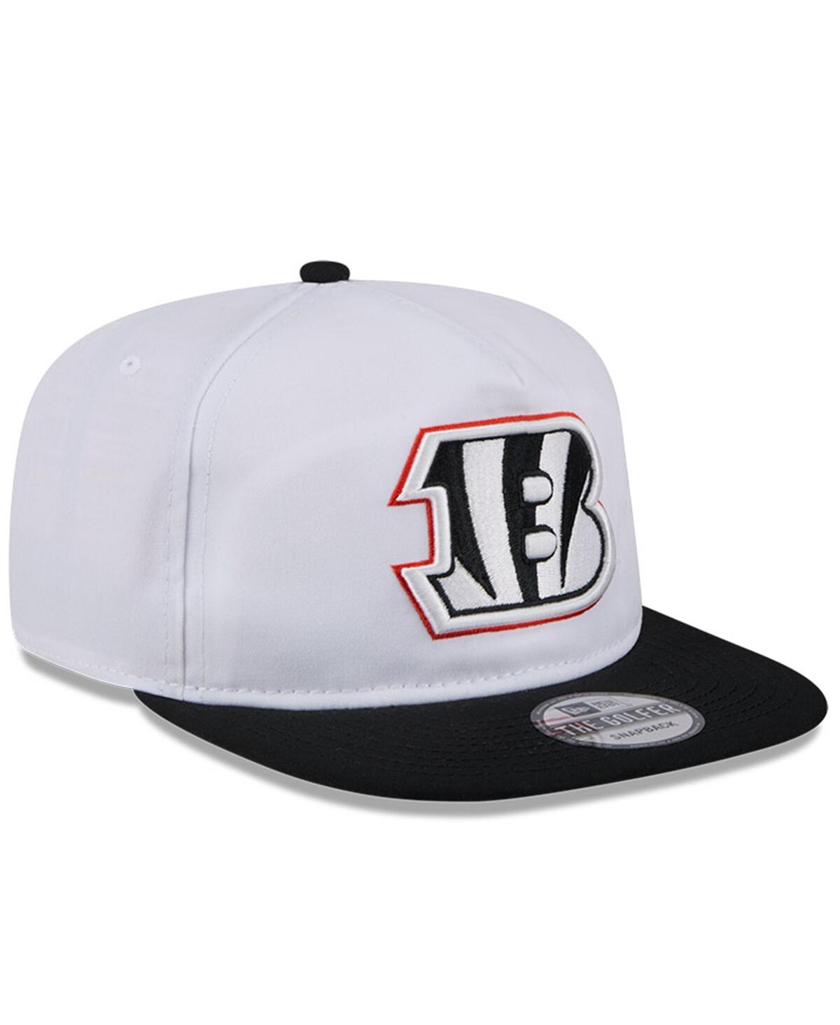 Shop New Era Men's White/black Cincinnati Bengals 2024 Nfl Training Camp Golfer Snapback Hat