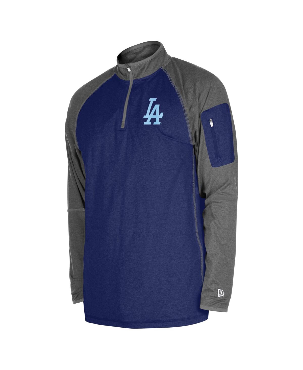 New Era Men'sLos Angeles Dodgers Father's Day Raglan Quarter-Zip Top - Royal