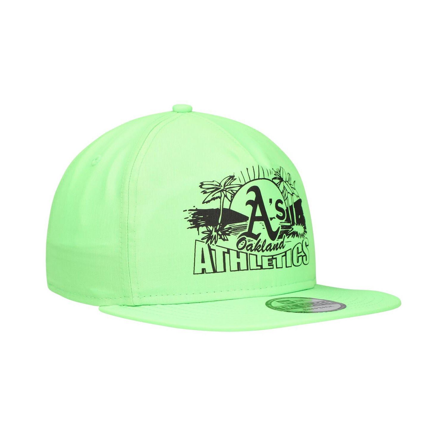 Men's Green Oakland Athletics Neon Golfer Snapback Hat