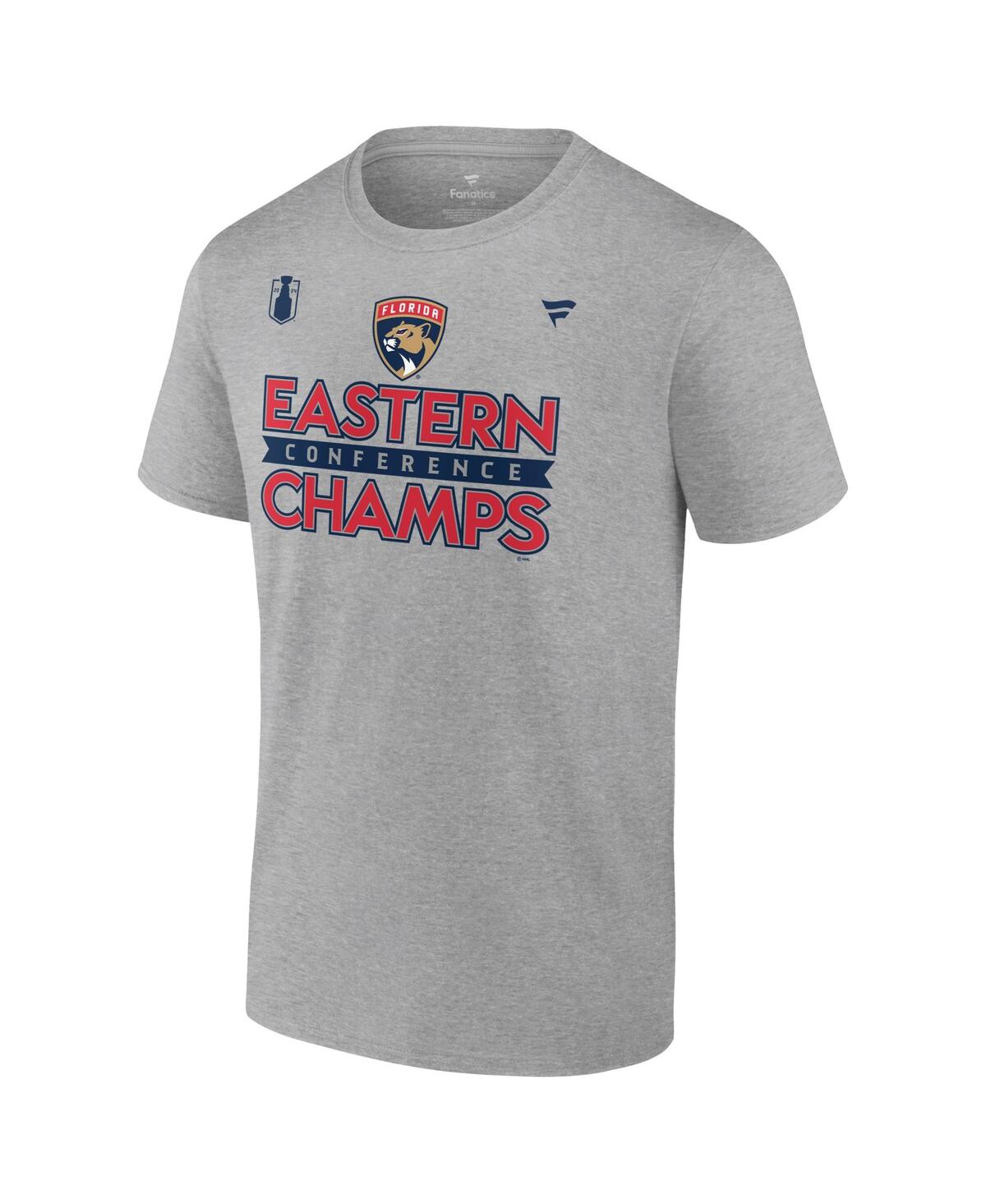 Fanatics Men'sFlorida Panthers 2024 Eastern Conference Champions Locker Room Big Tall T-Shirt - Heather Gray