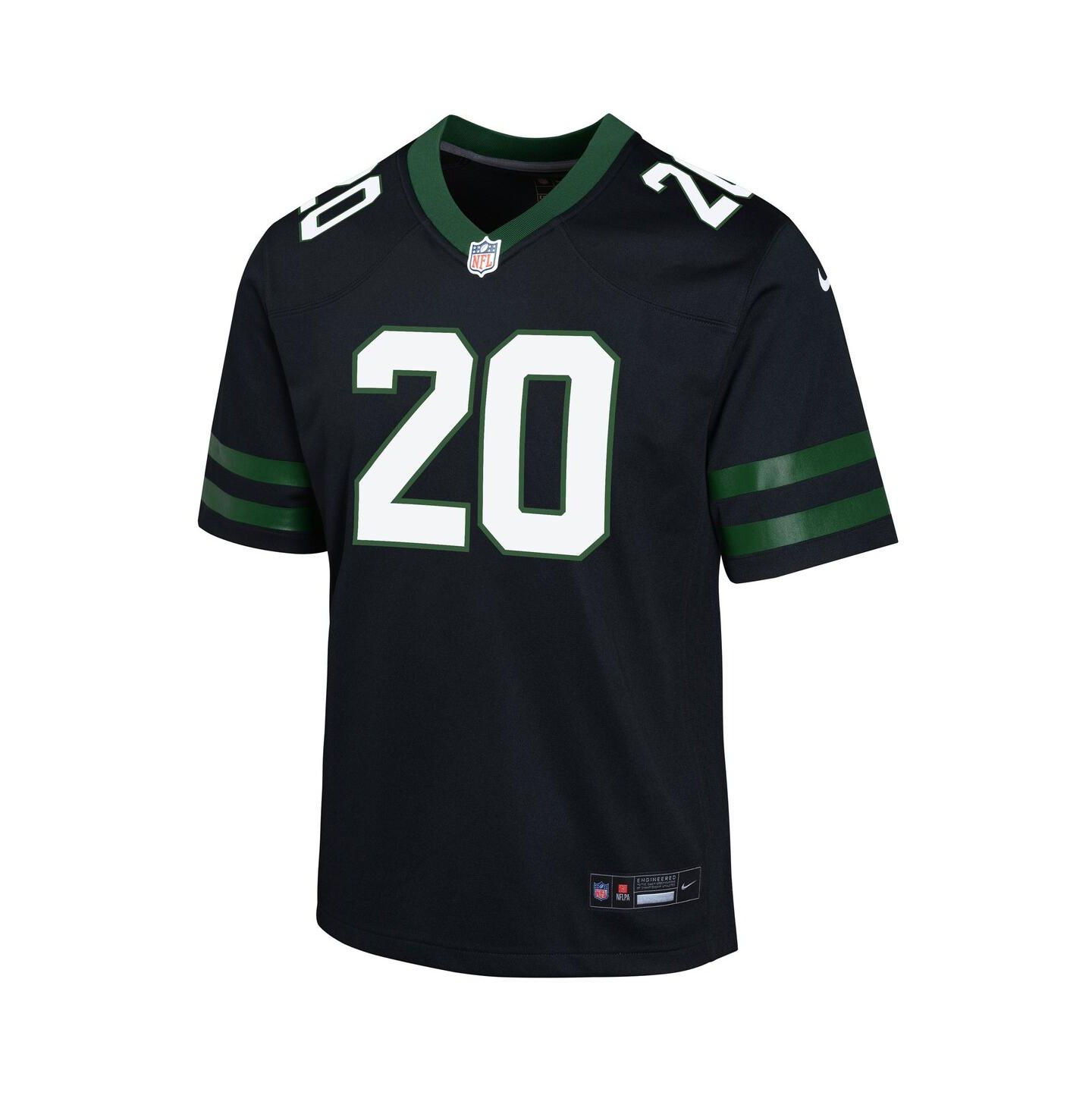 Детская игровая джерси Nike Breece Hall New York Jets Legacy, цвет: Чёрный — фото 3