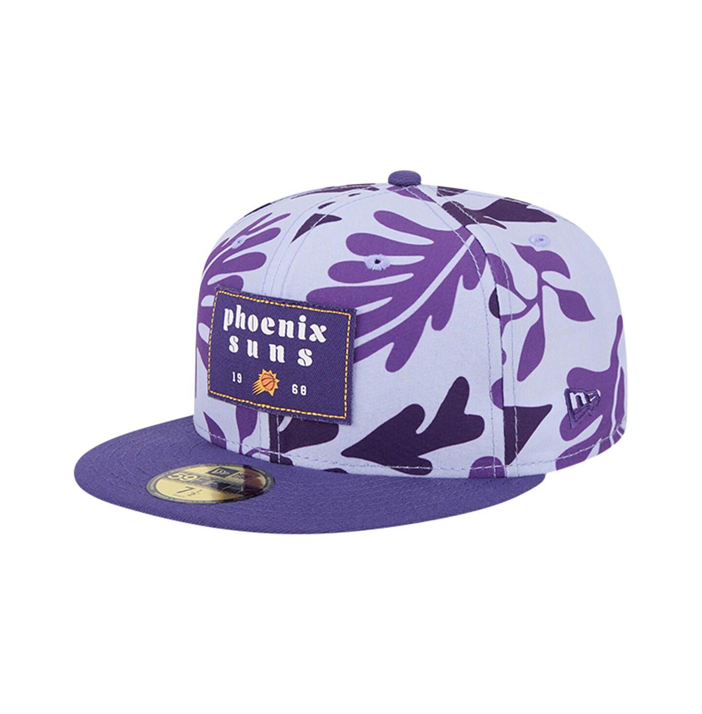 Мужская кепка New Era Purple Phoenix Suns Palm Fronds 2-Tone 59FIFTY Fitted Hat — фото 1